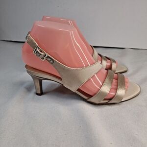 Naturalizer Taimi Slingback Sandals Women's 6.5M Champagne Satin Heels